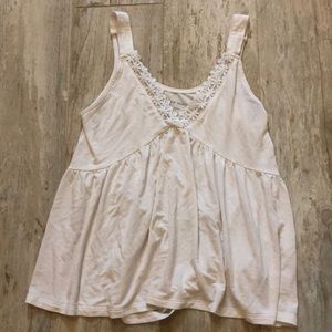 american eagle white lace babydoll tank